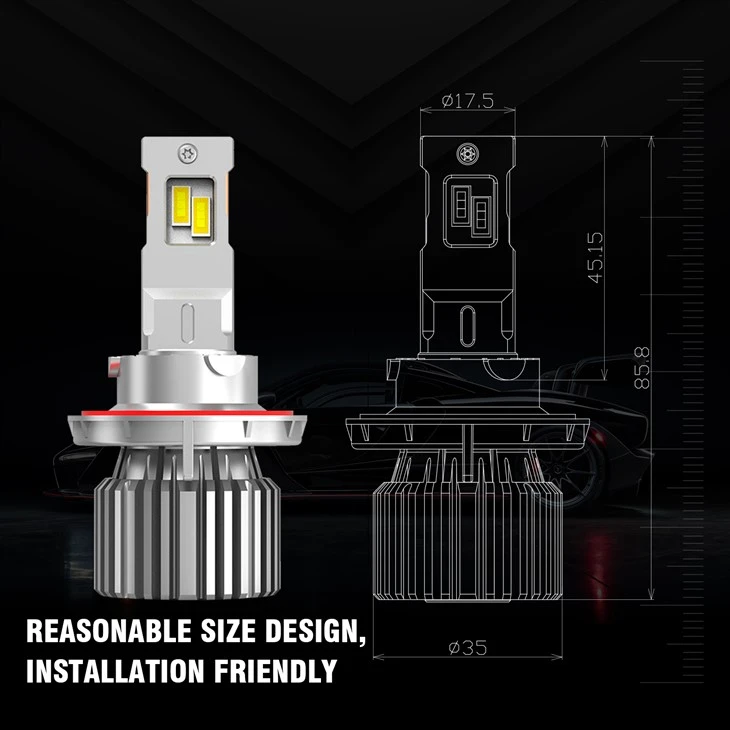 Fanless LED Headlight Kit Plug And Play 6000K Cool White